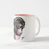 Tasse 2 Couleurs Carlin noir Whassup ? ! (Devant droit)