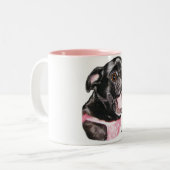 Tasse 2 Couleurs Carlin noir Whassup ? ! (Devant gauche)