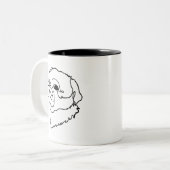 Tasse 2 Couleurs Carlin personnalisable (Devant gauche)