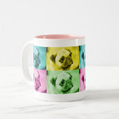Tasse 2 Couleurs Carlin « pop sorte " (Devant gauche)