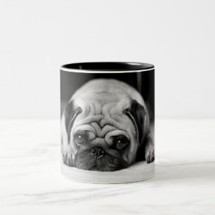 Tasse 2 Couleurs Carlin triste