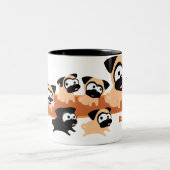 Tasse 2 Couleurs Carlins entiers de Lotta (oranges) (Centre)