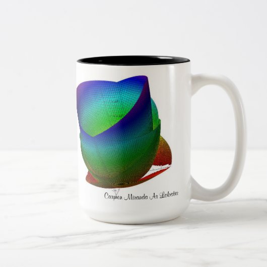 Tasse 2 Couleurs Carmen Miranda comme homard (Droit)