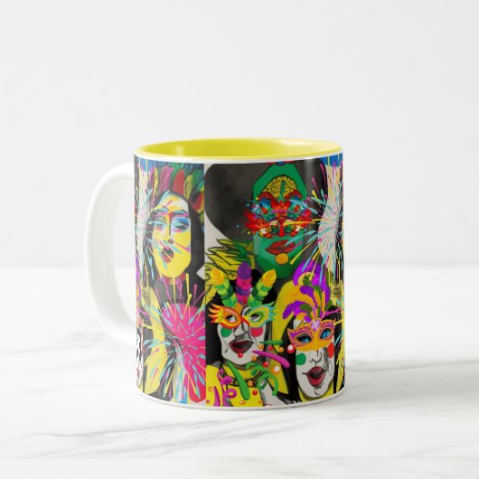 Tasse 2 Couleurs Carnaval du Brésil (Devant gauche)
