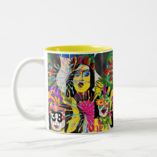 Tasse 2 Couleurs Carnaval du Brésil (Gauche)