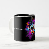 Tasse 2 Couleurs Carnaval vibrant abstrait Panman (Devant gauche)
