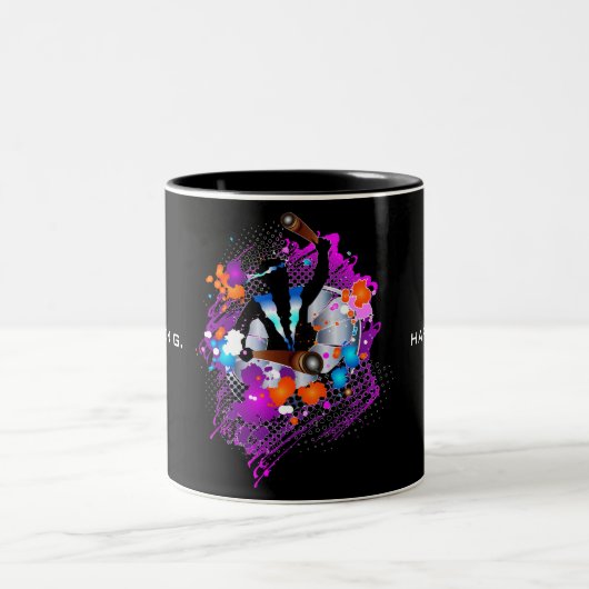 Tasse 2 Couleurs Carnaval vibrant abstrait Panman (Centre)