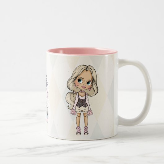 Tasse 2 Couleurs Carnival Harlequin Girl (Droit)