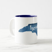 Tasse 2 Couleurs Caroline du Nord Accueil Grain de bois (Devant gauche)