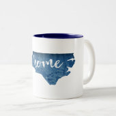 Tasse 2 Couleurs Caroline du Nord Accueil Grain de bois (Devant droit)