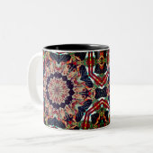 Tasse 2 Couleurs Carousel Horse Kaleidoscope Art (Devant gauche)