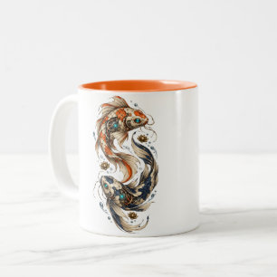 Tasse 2 Couleurs Carpeaux Mécaniques Koi