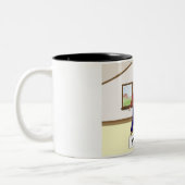 Tasse 2 Couleurs Carré Dance Couple (Gauche)