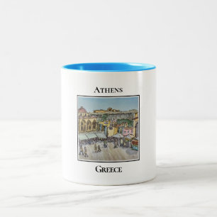 Tasse 2 Couleurs Carré Monastiraki, Athènes Grèce