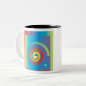 TASSE 2 COULEURS CARRÉ SPIRAL (Devant gauche)
