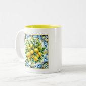 Tasse 2 Couleurs Carreau au citron (Devant gauche)