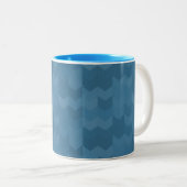 Tasse 2 Couleurs Carreau Motif bleu Herringbone (Devant droit)