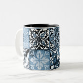 Tasse 2 Couleurs Carreau Océan (Devant gauche)