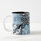 Tasse 2 Couleurs Carreau Océan (Gauche)