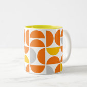 Tasse 2 Couleurs Carreaux ensoleillés du milieu du siècle (Devant droit)