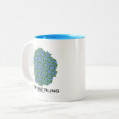 Tasse 2 Couleurs Carrelage de rose (symétrie à cinq volets) (Devant gauche)