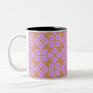 Tasse 2 Couleurs Carrés de nuances de pourpre