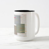 Tasse 2 Couleurs Carrés en flux (Devant droit)