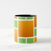 Tasse 2 Couleurs Carrés orange dégradé (Centre)