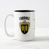 Tasse 2 Couleurs Carroll Famille Crest, Traduction & Signification (Gauche)