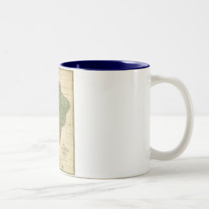 Tasse 2 Couleurs Carte 1826 de l'Amérique du Sud de cru par Anthon
