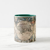 TASSE 2 COULEURS CARTE ANTIQUE (Centre)
