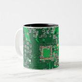 Tasse 2 Couleurs Carte circuit imprimé circuit vert PCB (Devant gauche)