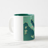 Tasse 2 Couleurs Carte Classique De L'Italie (Devant gauche)