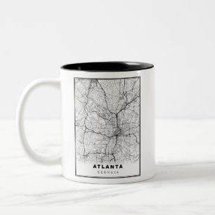 Tasse 2 Couleurs Carte d'Atlanta