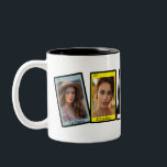 Tasse 2 Couleurs Carte de Bingo Loteria mexicaine personnalisée<br><div class="desc">Une mignonne loteria personnalisée a inspiré la tasse pour les fêtes de fin de fêtes de bachelorette et les fêtes de mariée. Ajoutez vos propres photos en utilisant la fonction de personnalisation. Message moi d'ajouter plus de cartes/ pour le nombre customisé de cartes et des demandes de design spécial.</div>