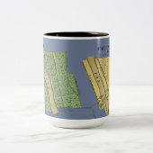 TASSE 2 COULEURS CARTE DE CARPENTERSVILLE DUNDEE L'ILLINOIS 1871 (Centre)