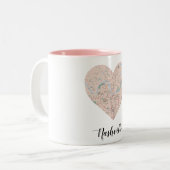 Tasse 2 Couleurs Carte de coeur de Nashville (Devant gauche)