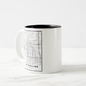 Tasse 2 Couleurs Carte de Fort Collins (Devant gauche)