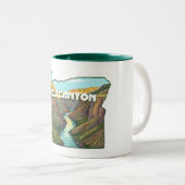 Tasse 2 Couleurs Carte de Hells Canyon Oregon (Devant droit)