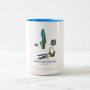 Tasse 2 Couleurs Carte de la forêt nationale du Nevada de Humboldt-