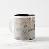 Tasse 2 Couleurs Carte de l'Amérique du Nord orientale (Devant gauche)