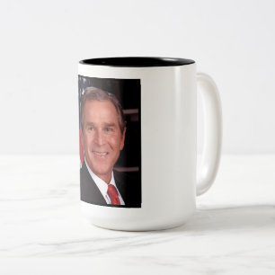 Tasse 2 Couleurs Carte de Noël du président américain George Bush