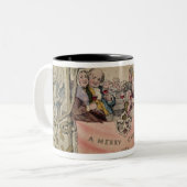 Tasse 2 Couleurs Carte de Noël, exemple de Noël connu (Devant gauche)