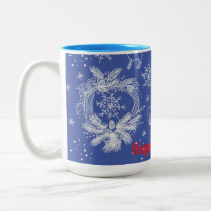 Tasse 2 Couleurs Carte de Noël joyeux
