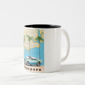 Tasse 2 Couleurs carte de Singapour (Devant droit)