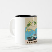 Tasse 2 Couleurs carte de Singapour (Devant gauche)