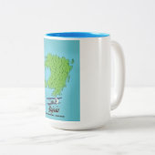 Tasse 2 Couleurs Carte de Styrsö Göteborg Suède (Devant droit)
