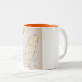 Tasse 2 Couleurs Carte de Taïwan (Devant droit)