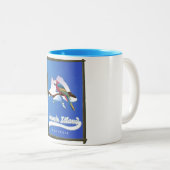 Tasse 2 Couleurs Carte de voyage de Samosir Island Indonésie (Devant droit)