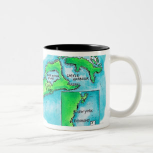 Tasse 2 Couleurs Carte des Bermudes